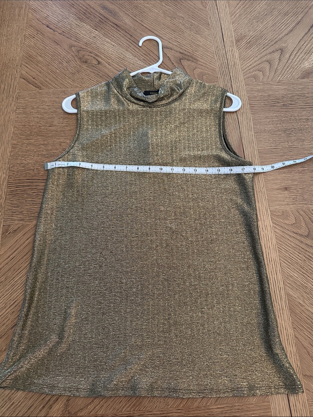 Espresso Metallic Gold Cowl Neck Top